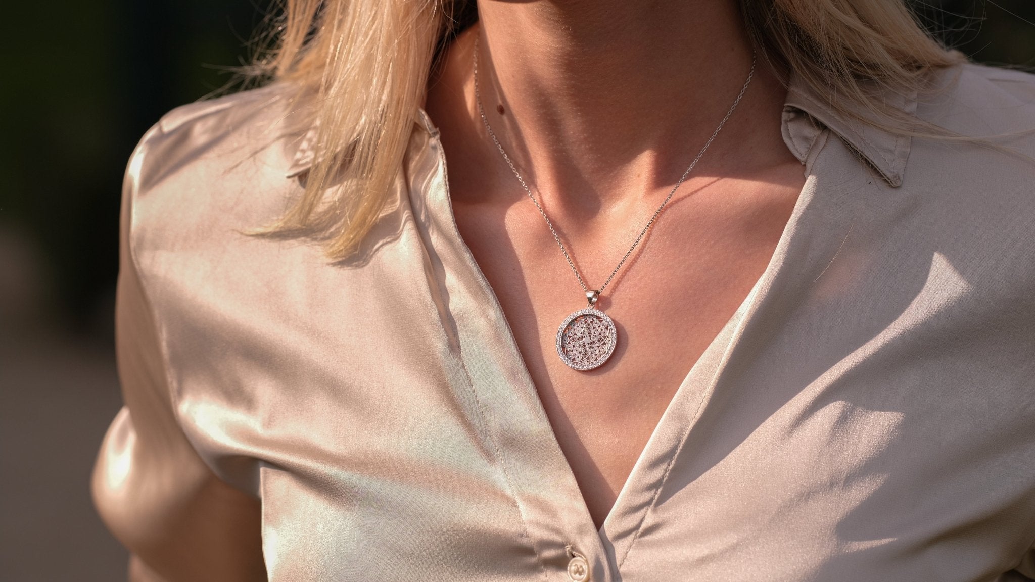 Dreamcatcher ketting met zirkonia's - Dona Aurora