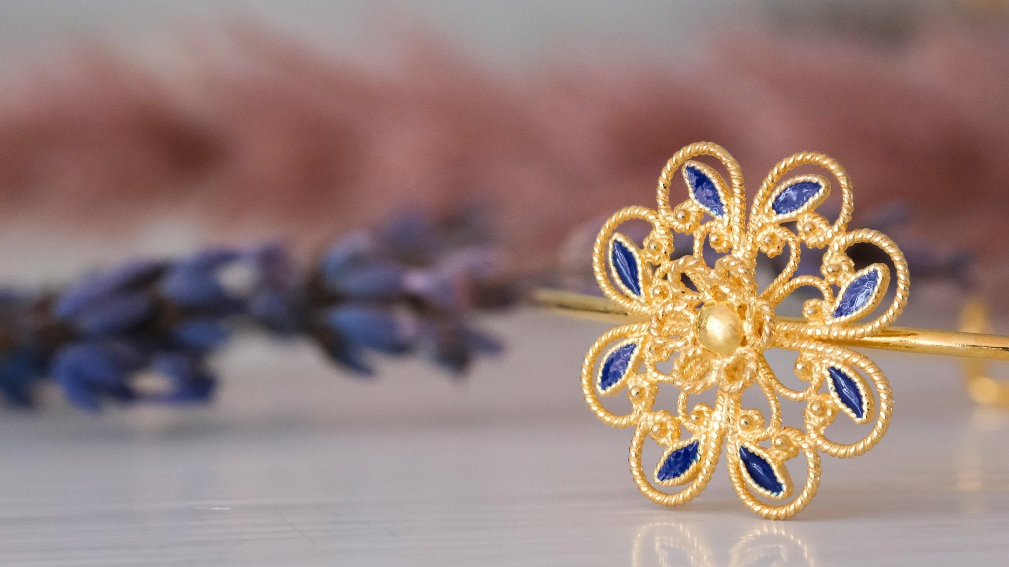 Filigraan armband met bloem - Dona Aurora