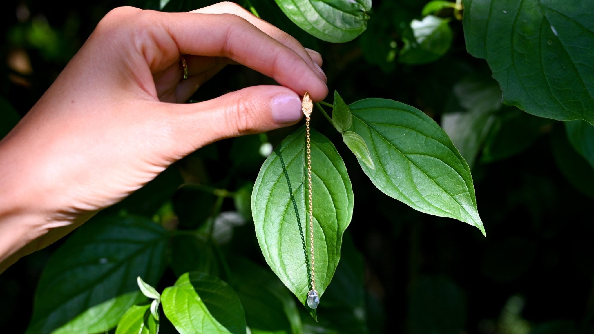 Lange oorbellen met aquamarijn - Dona Aurora