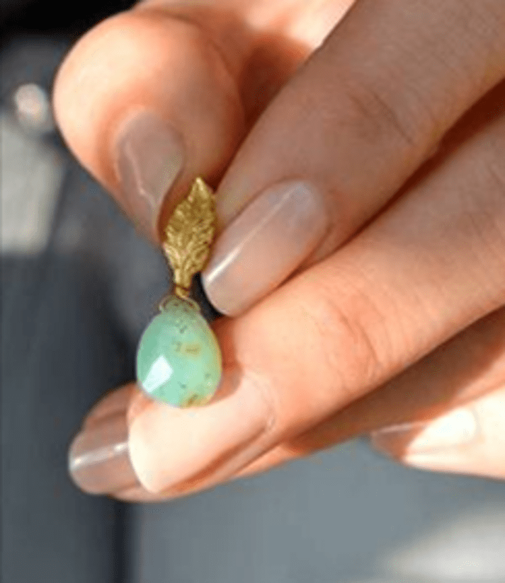 Spring oorbellen met chrysopraas - Dona Aurora