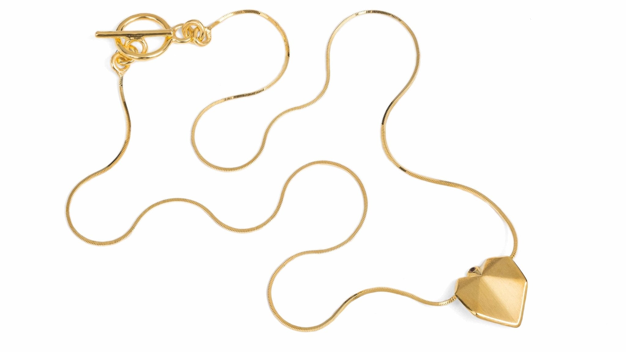 Vergulde korte ketting met cognac - kleurige zirkonia - Dona Aurora