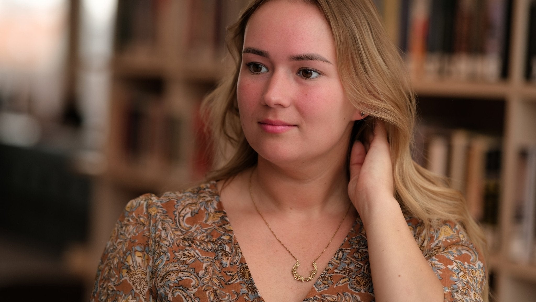 Vergulde open ketting met bubbels - Dona Aurora