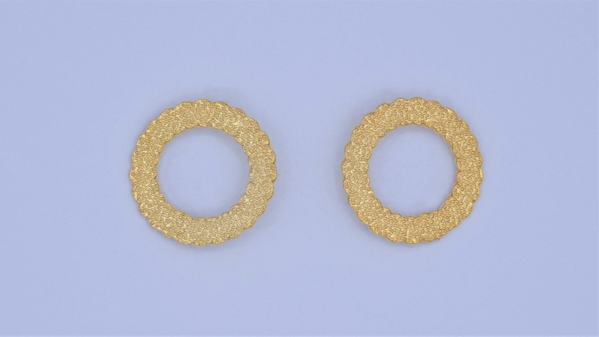 Vergulde ronde oorbellen - Dona Aurora