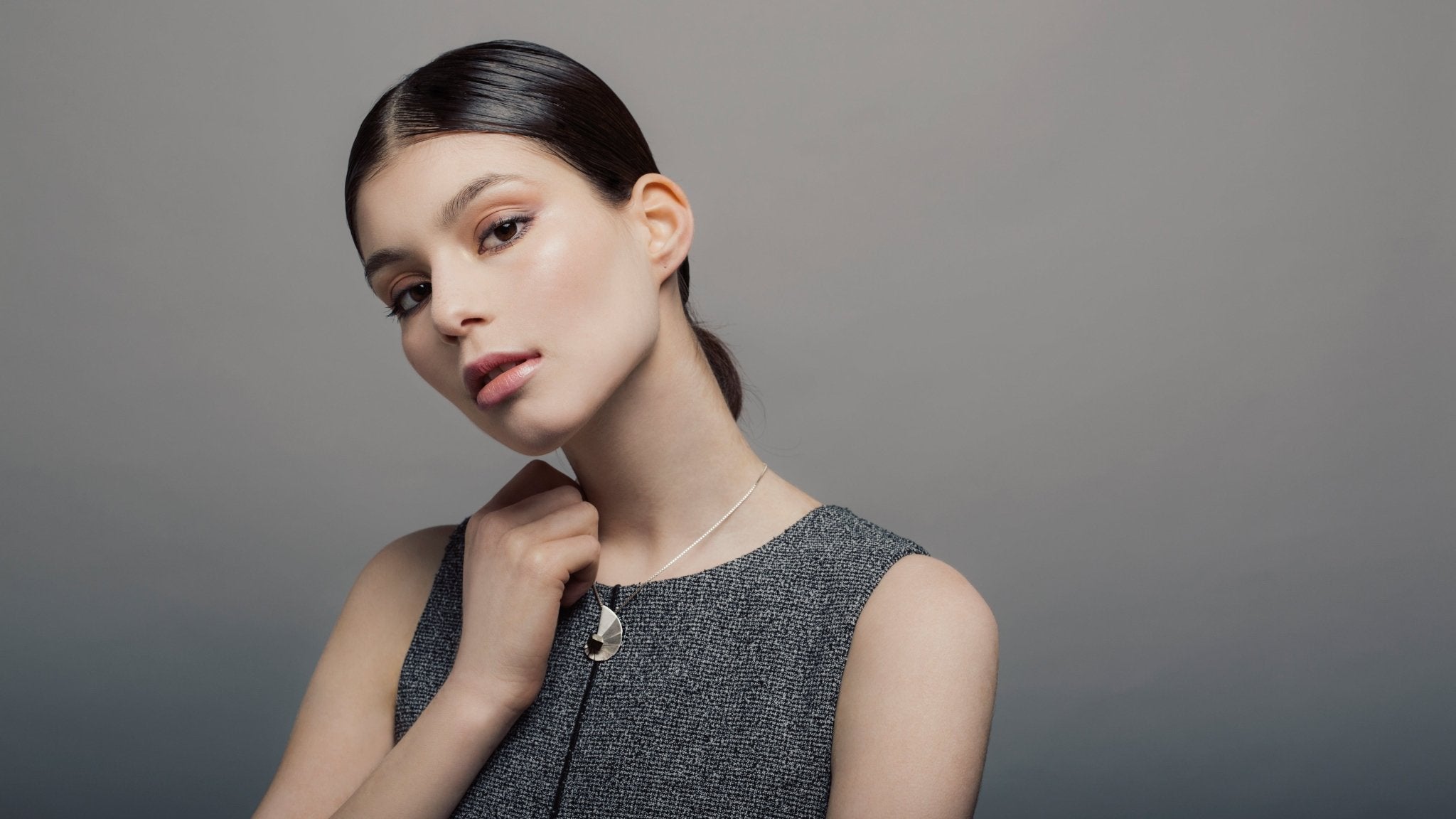 Zilveren korte ketting met pyriet - Dona Aurora