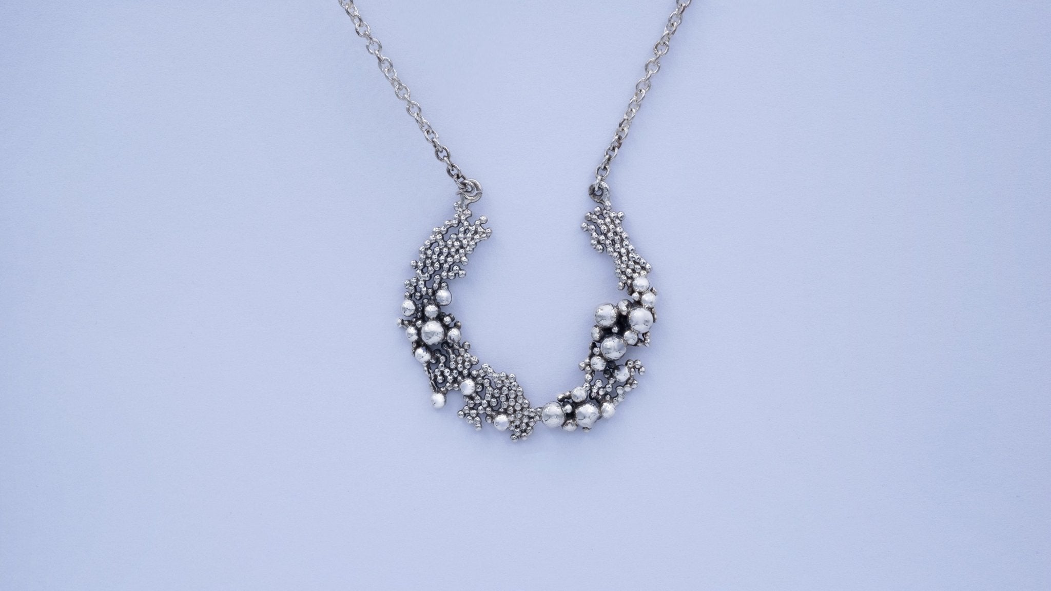 Zilveren open ketting met bubbels - Dona Aurora