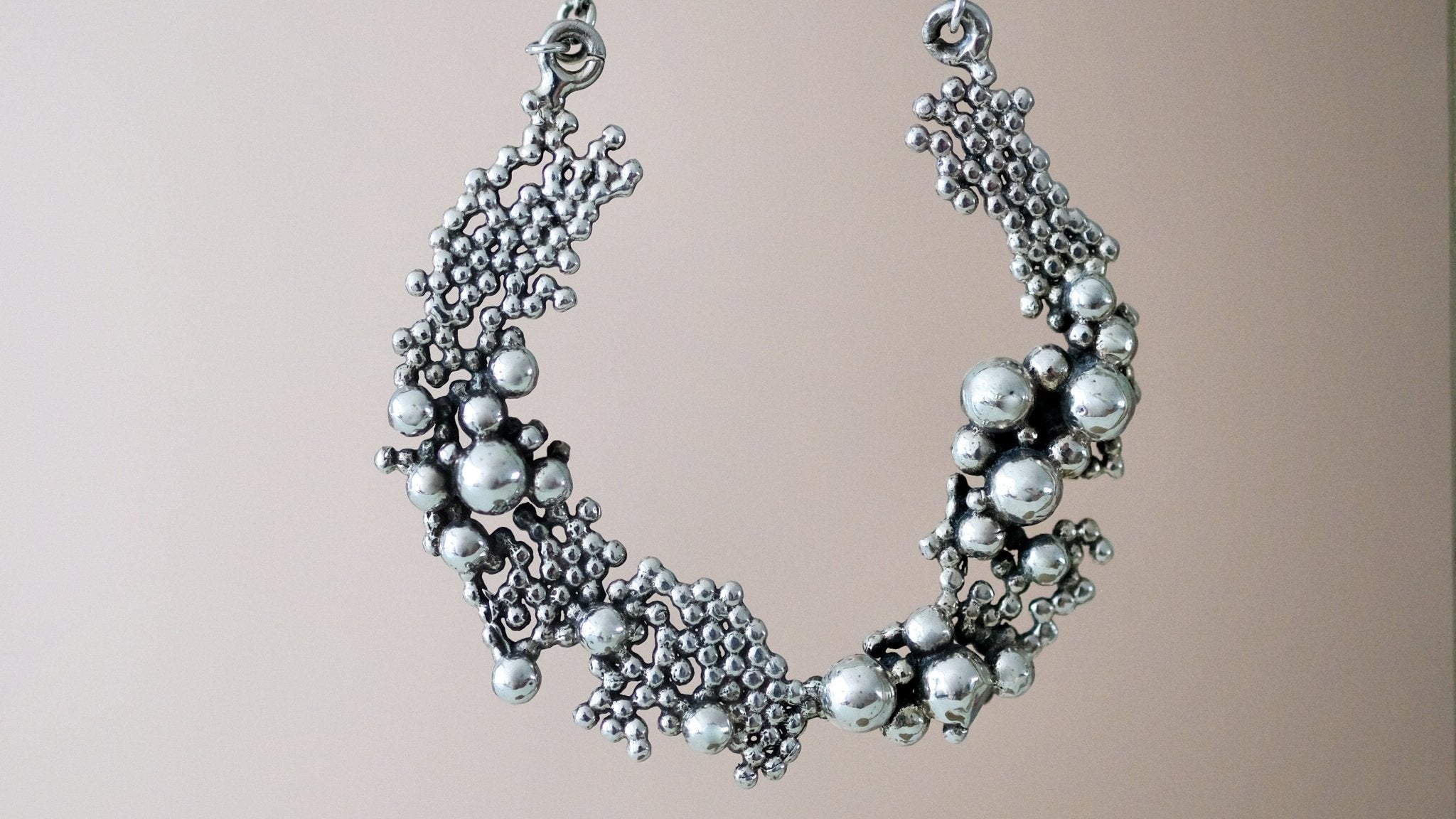 Zilveren open ketting met bubbels - Dona Aurora