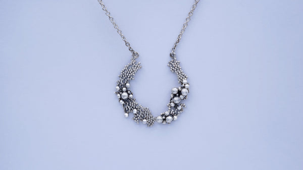 Bubbles open ketting zilver Ana João