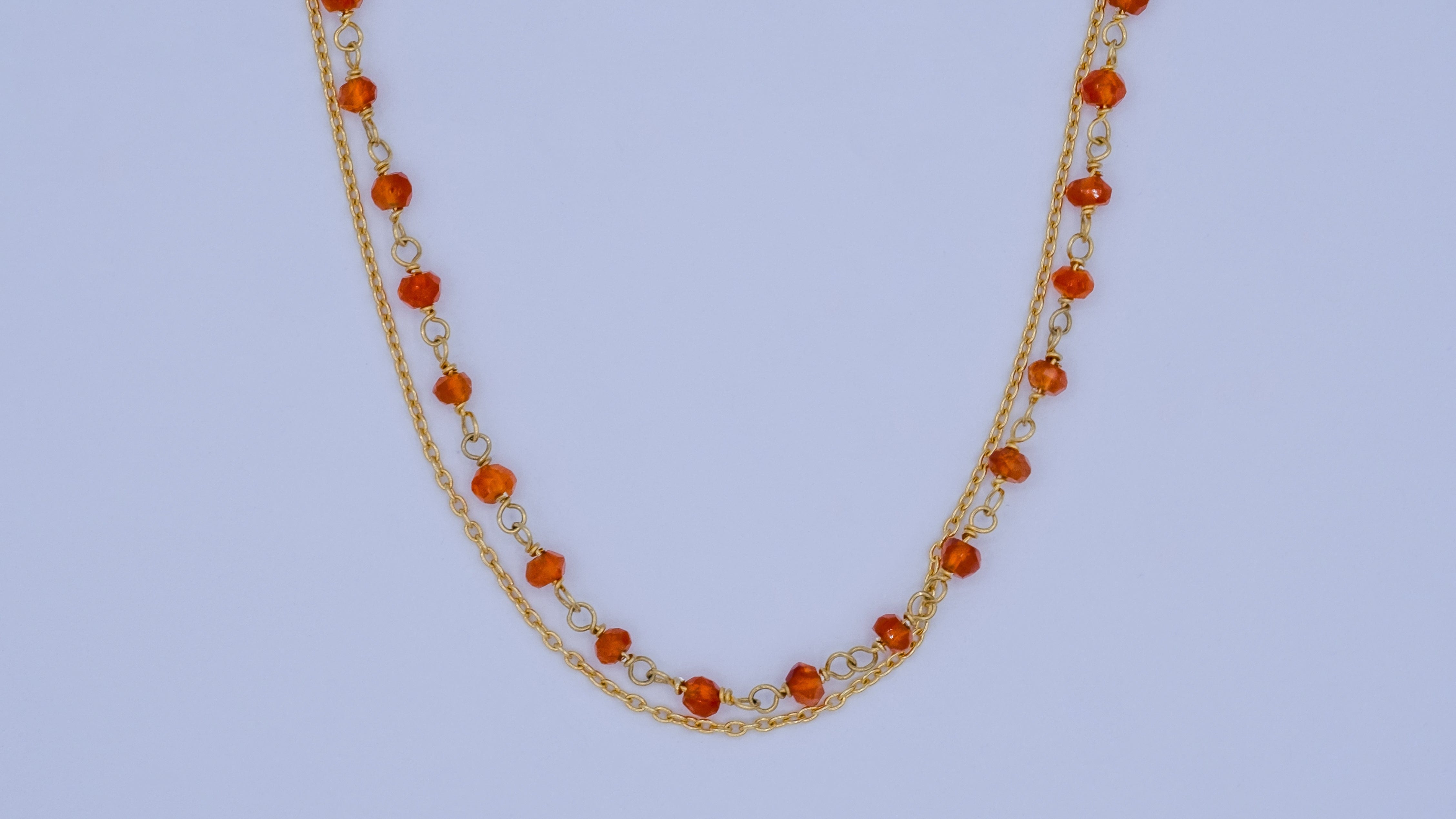 Korte ketting met edelstenen verguld Nana