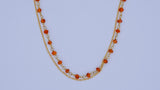 Korte ketting met edelstenen verguld Nana